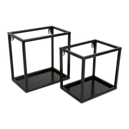 Fali polc 20x20 cm fekete