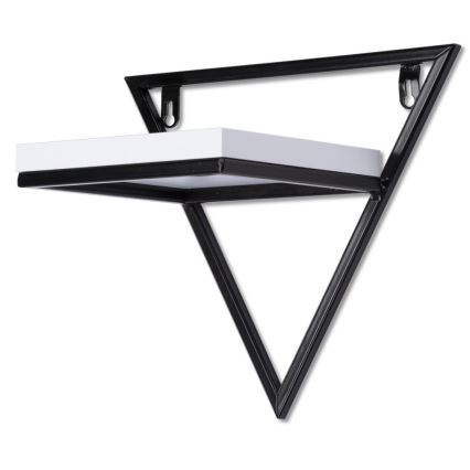 Fali polc 20x20 cm fekete/fehér