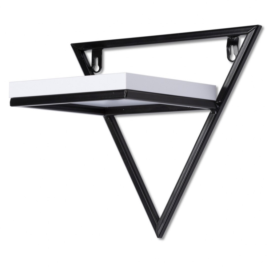 Fali polc 20x20 cm fekete/fehér