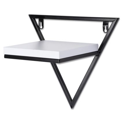 Fali polc 20x20 cm fekete/fehér