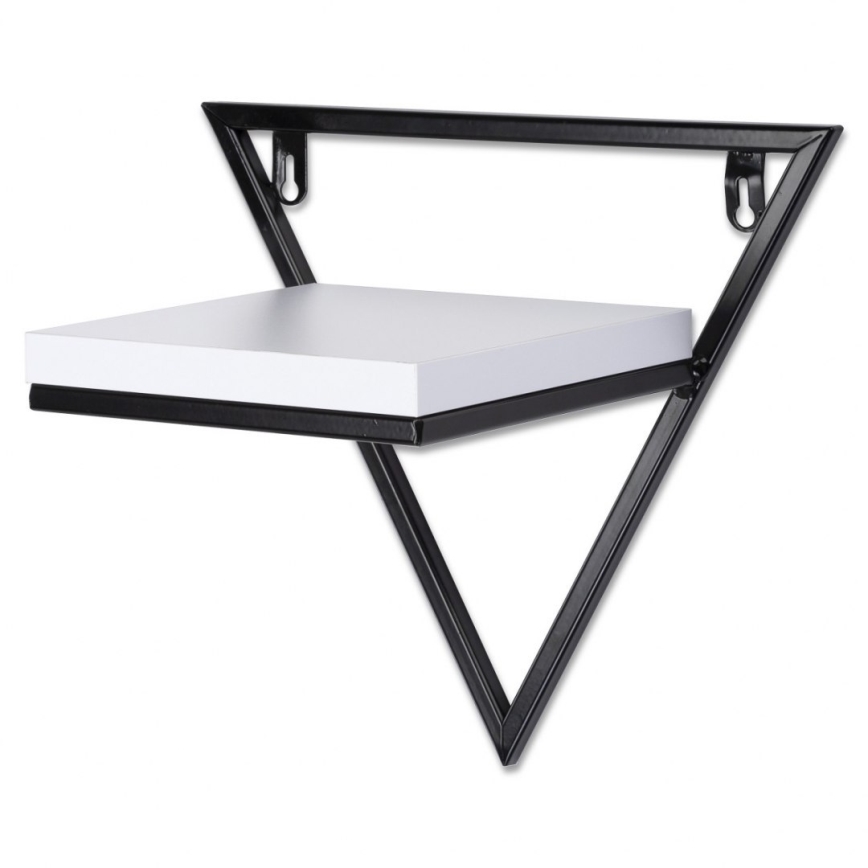 Fali polc 20x20 cm fekete/fehér