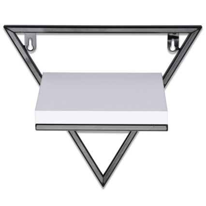 Fali polc 20x20 cm fekete/fehér