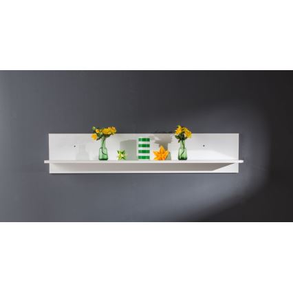 Fali polc 25x120 cm fehér