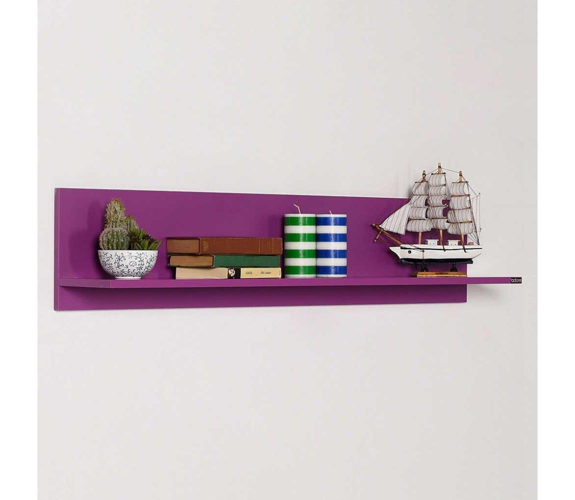 Adore Furniture Fali polc 25x120 cm lila