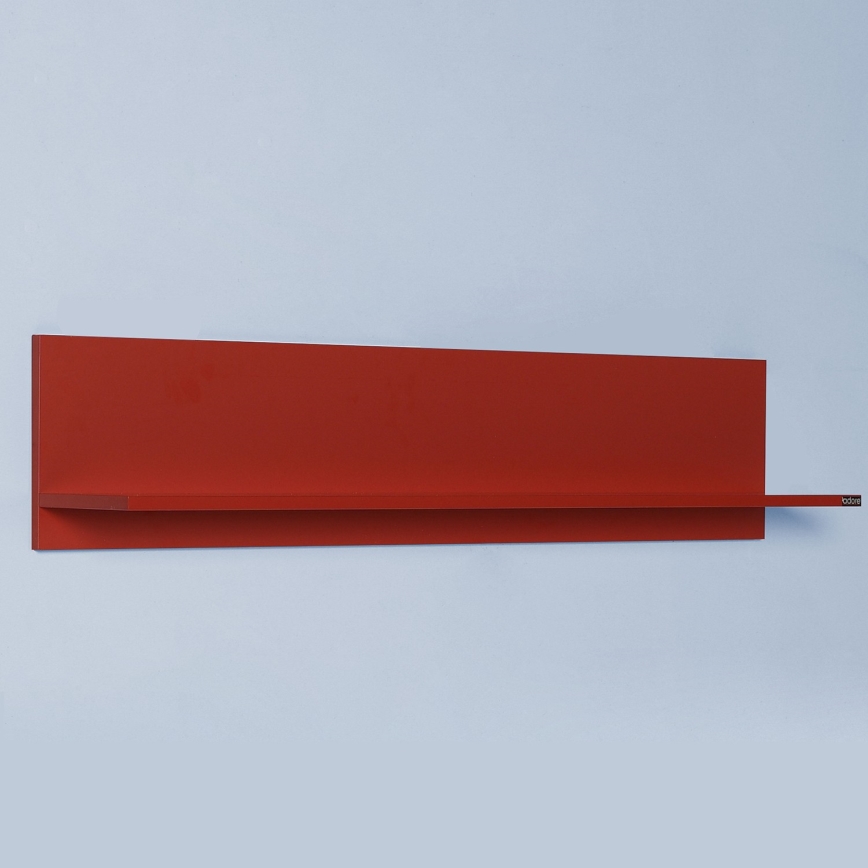 Fali polc 25x120 cm piros
