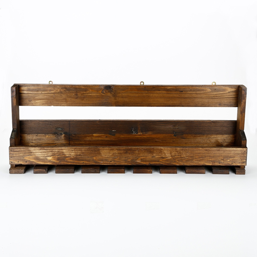 Fali polc 28x102 cm lucfenyő barna