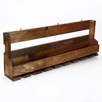 Fali polc 28x102 cm lucfenyő barna