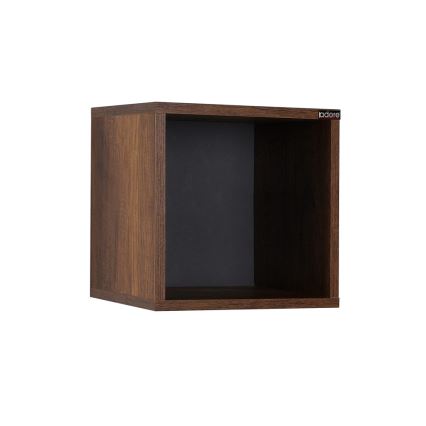 Fali polc 33x33 cm barna