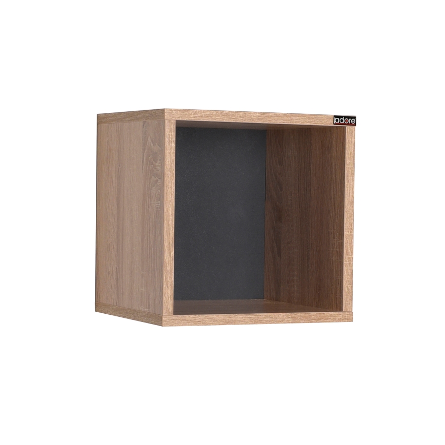 Fali polc 33x33 cm barna