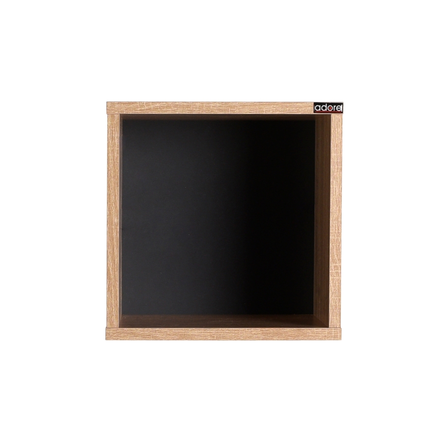 Fali polc 33x33 cm barna