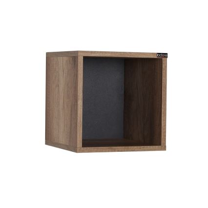 Fali polc 33x33 cm barna