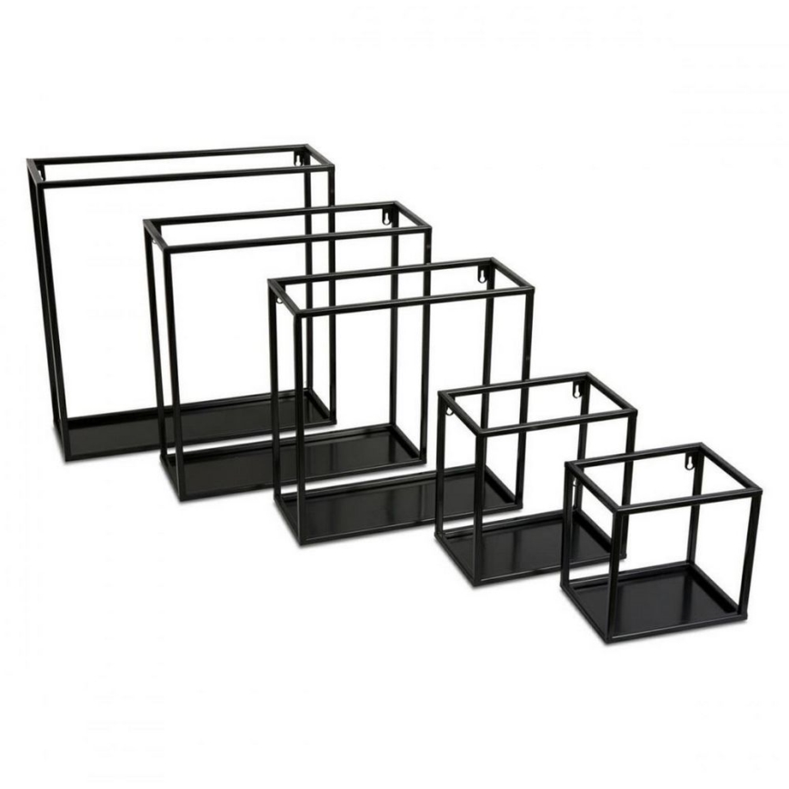 Fali polc 35x35 cm fekete