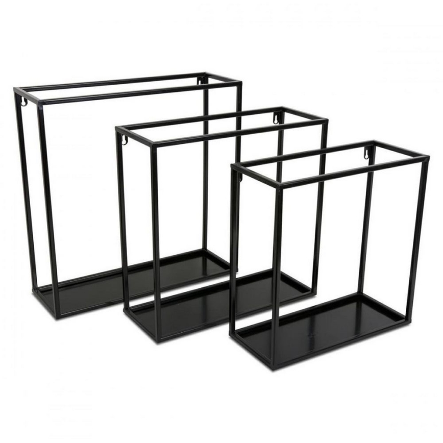 Fali polc 35x35 cm fekete