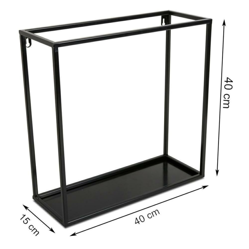 Fali polc 40x40 cm fekete