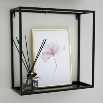 Fali polc 40x40 cm fekete