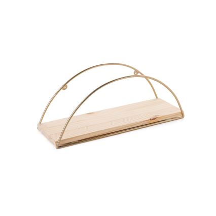 Fali polc 45x18 cm tölgy/arany