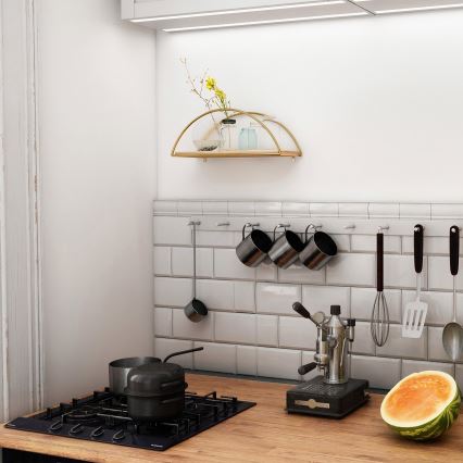 Fali polc 45x18 cm tölgy/arany