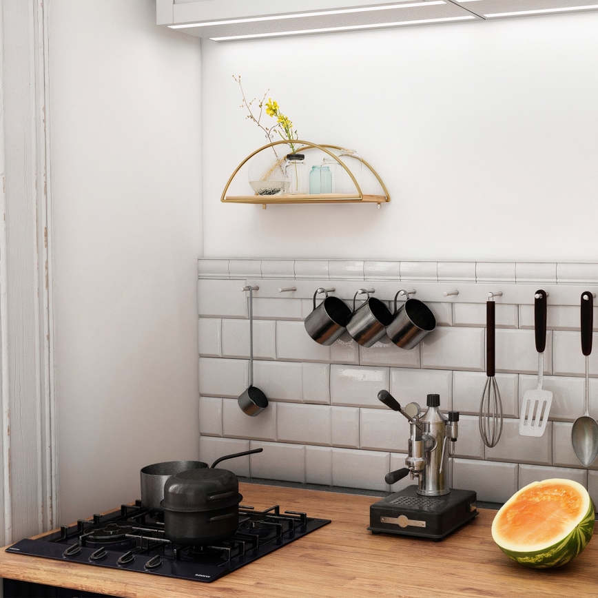 Fali polc 45x18 cm tölgy/arany