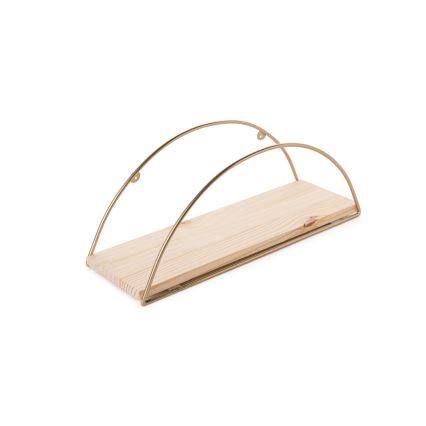 Fali polc 45x18 cm tölgy/arany