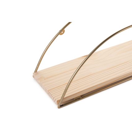 Fali polc 45x18 cm tölgy/arany