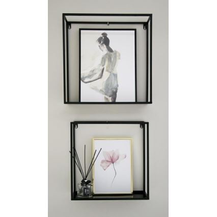 Fali polc 45x45 cm fekete