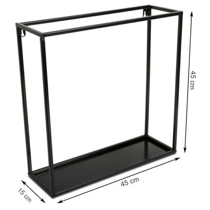 Fali polc 45x45 cm fekete