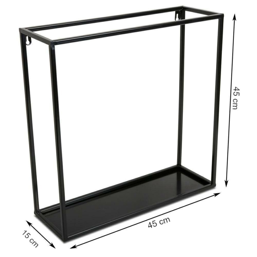 Fali polc 45x45 cm fekete