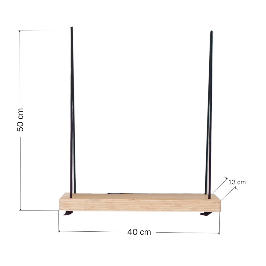 Fali polc 50x40 cm fenyő