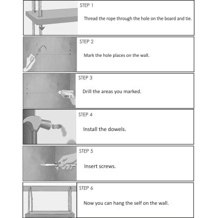 Fali polc 50x40 cm fenyő