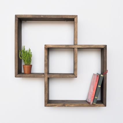 Fali polc 51x51 cm fenyő