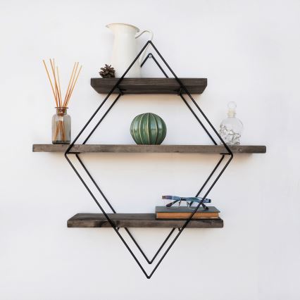 Fali polc 60x60 cm lucfenyő