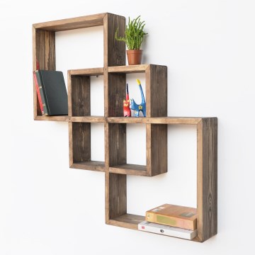 Fali polc 69x69 cm fenyő