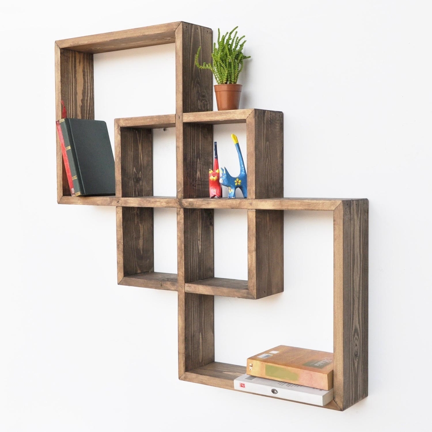 Fali polc 69x69 cm fenyő