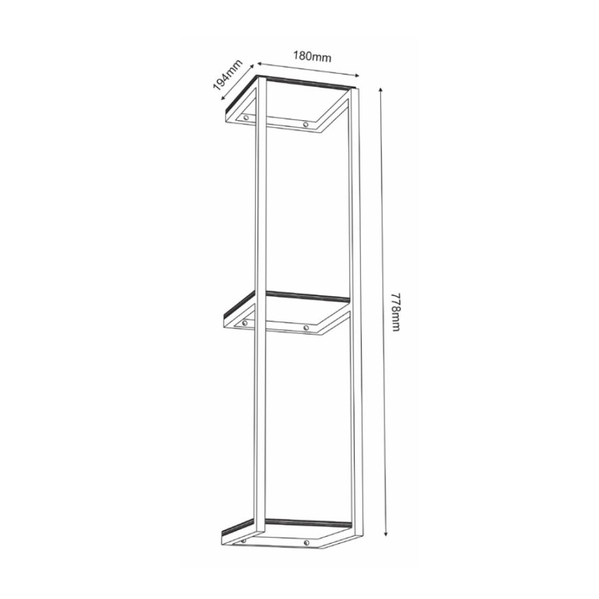 Fali polc 77,5x18 cm
