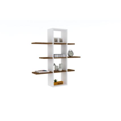 Fali polc ARDO 101x96 cm fehér/barna