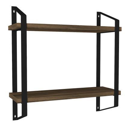 Fali polc ARNO 47x45 cm barna/fekete