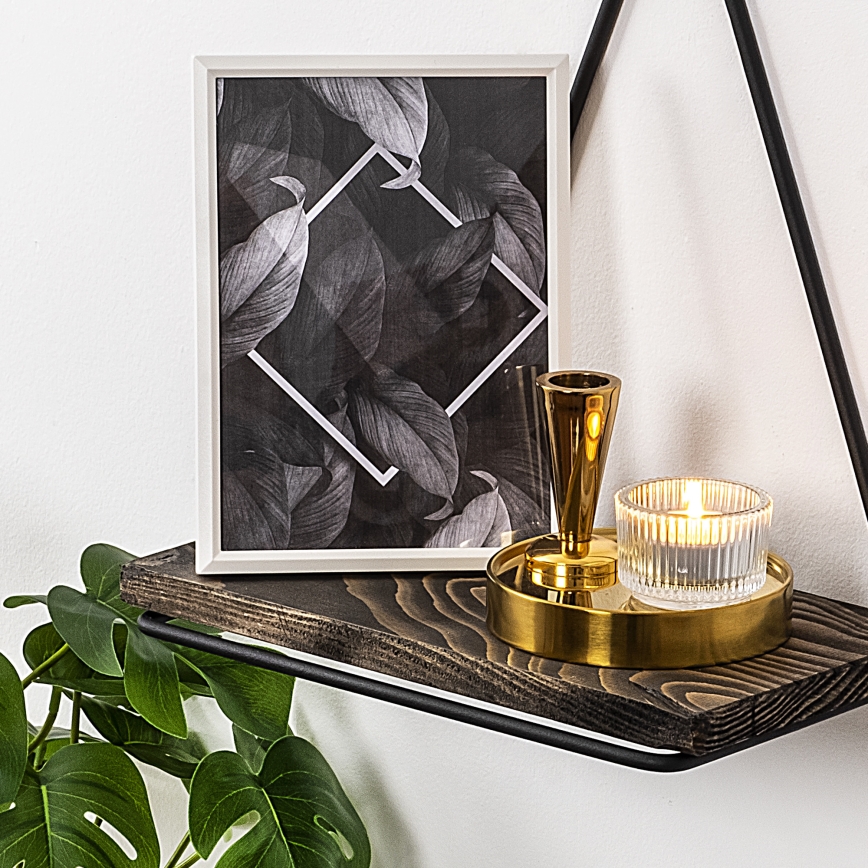 Fali polc BEGONIA 27x28 cm fenyő