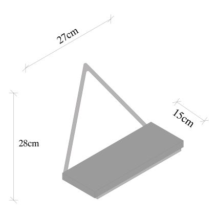 Fali polc BEGONIA 27x28 cm fenyő