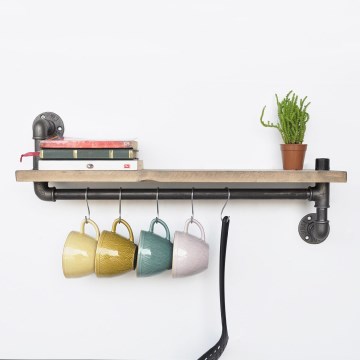 Fali polc BORURAF 35x60 cm fenyő