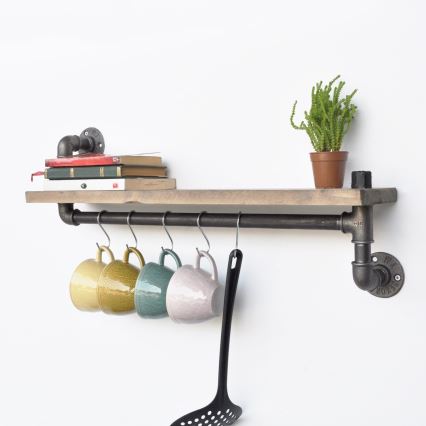 Fali polc BORURAF 35x60 cm fenyő