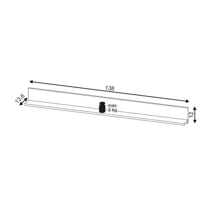 Fali polc FLOP fekete