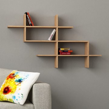 Fali polc HALIC 82x150 cm tölgy