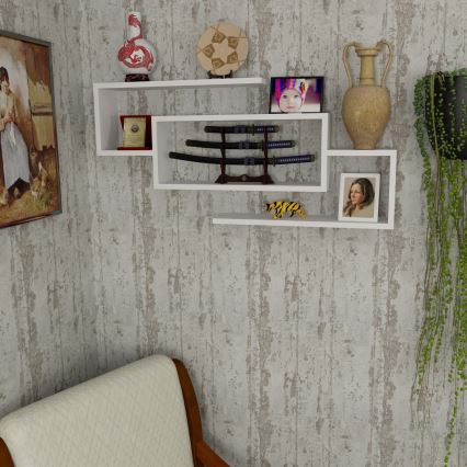 Fali polc JANISON 48x103 cm fehér