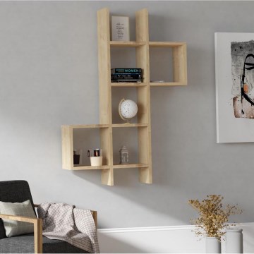 Fali polc KENO 125x79 cm barna