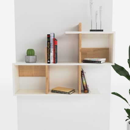 Fali polc LAGOMOOD 59,6x97,2 cm fehér/beige