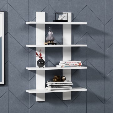 Fali polc LAUREL 90x60 cm fehér