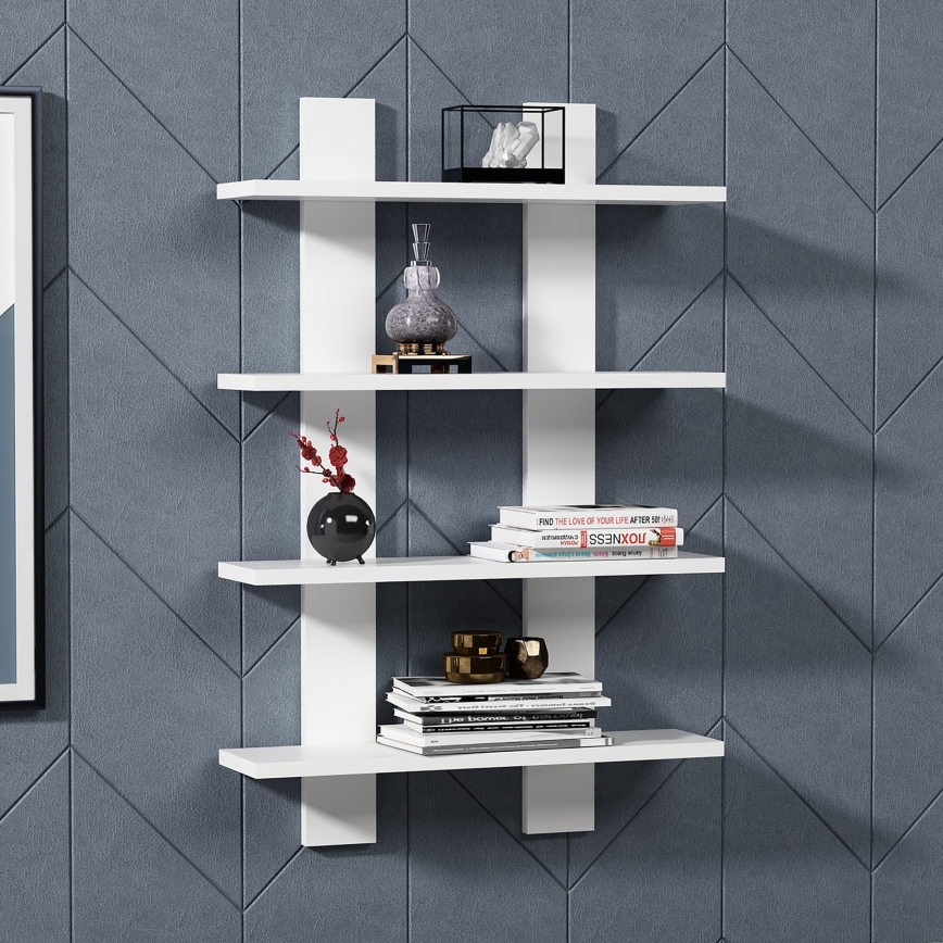 Fali polc LAUREL 90x60 cm fehér