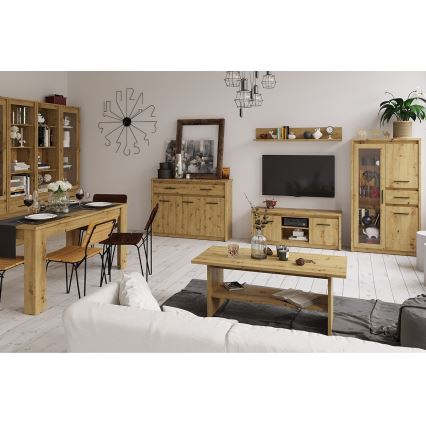 Fali polc LEORI 20x86,5 cm artisan tölgy