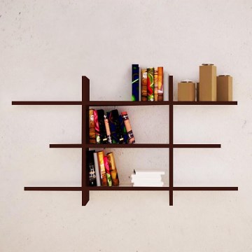 Fali polc MISIA 76x100 cm barna