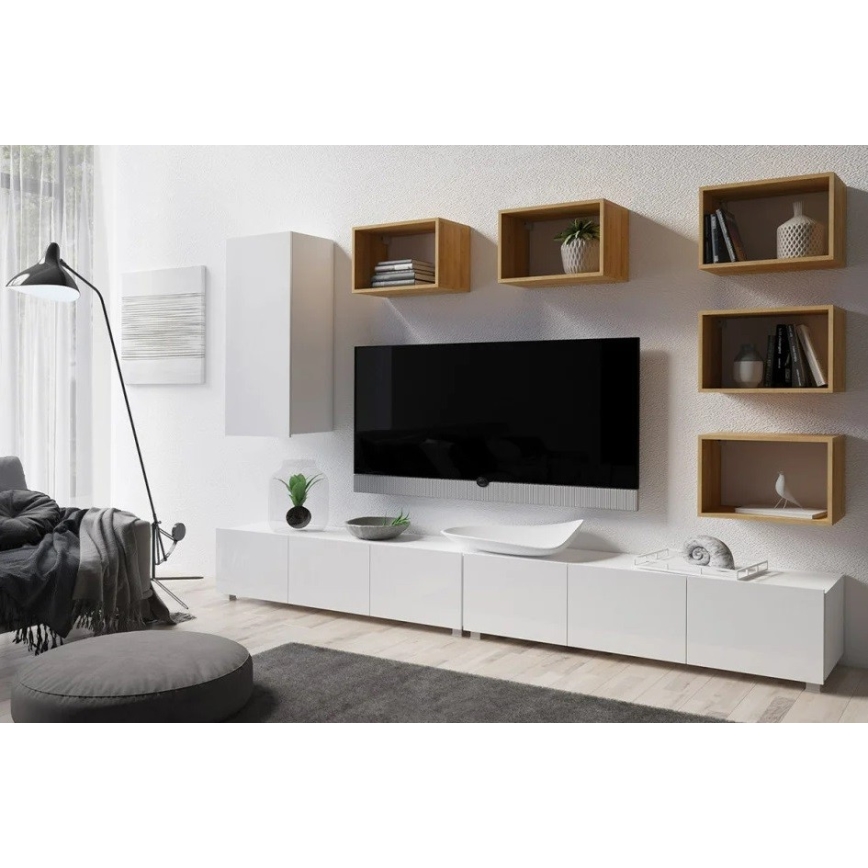 Fali polc PAVO 32,5x50 cm arany tölgy